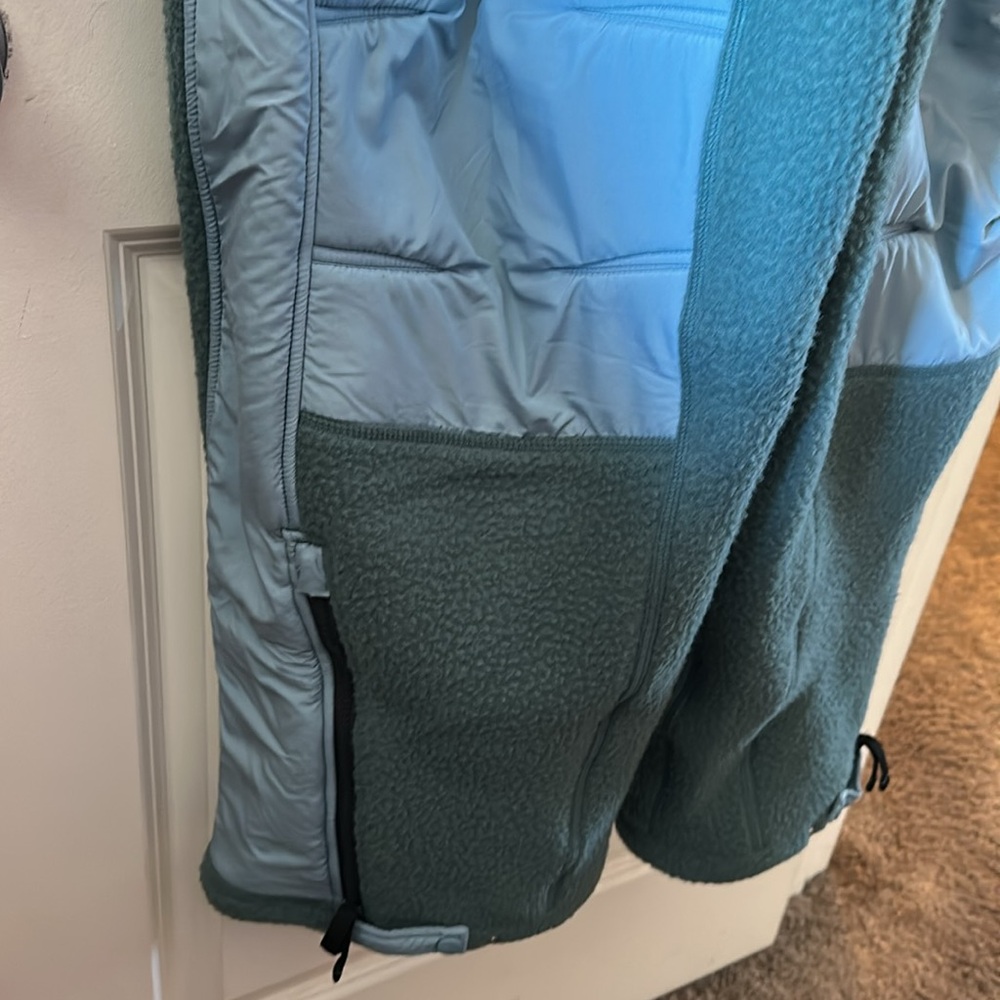 Free People teal and blue colorblock overalls - Picture 7 of 8